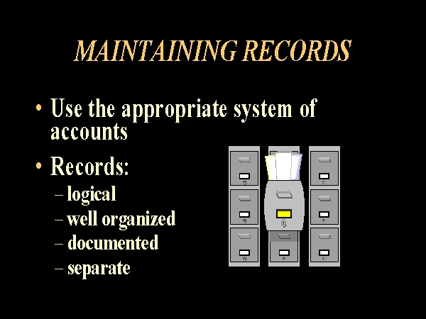 MAINTAINING RECORDS